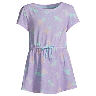 Girls 2-20 Lands' End Gathered Waist Tunic Top in Regular & Plus