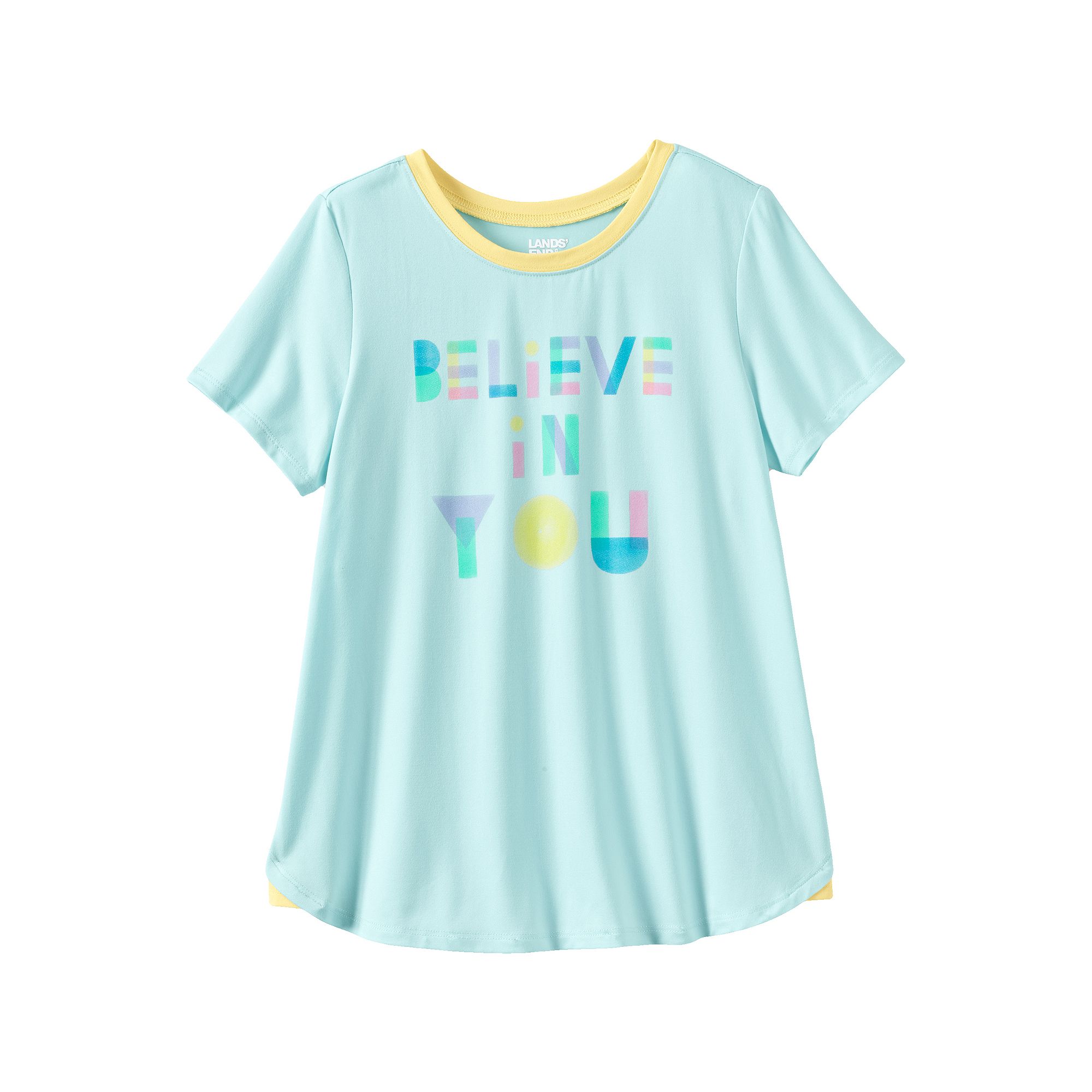 Girls 2-20 Lands End Active Tee in Regular & Plus, Girls, Size: XXS(2/3),