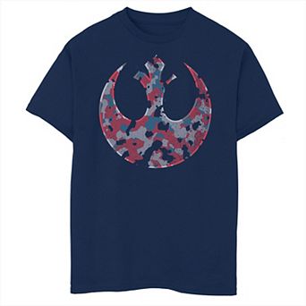 Boys 8-20 Star Wars Rebel Alliance Multi Color Camo Crest Tee