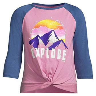 Girls 2-20 Lands' End 3/4 Raglan Graphic Tee