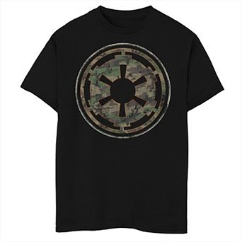 Boys 6-20 Star Wars Empire Green Camo Empirical Logo Tee