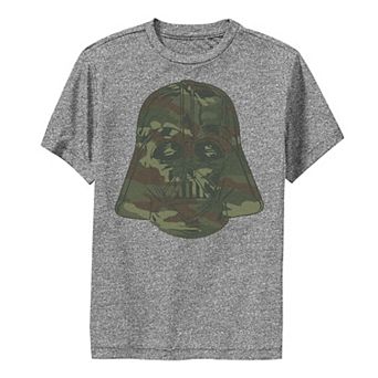 Boys 8-20 Star Wars Darth Vader Grey Camo Helmet Fill Tee