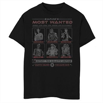 Boys 8-20 Star Wars Empire's Most Wanted Box Up Tee
