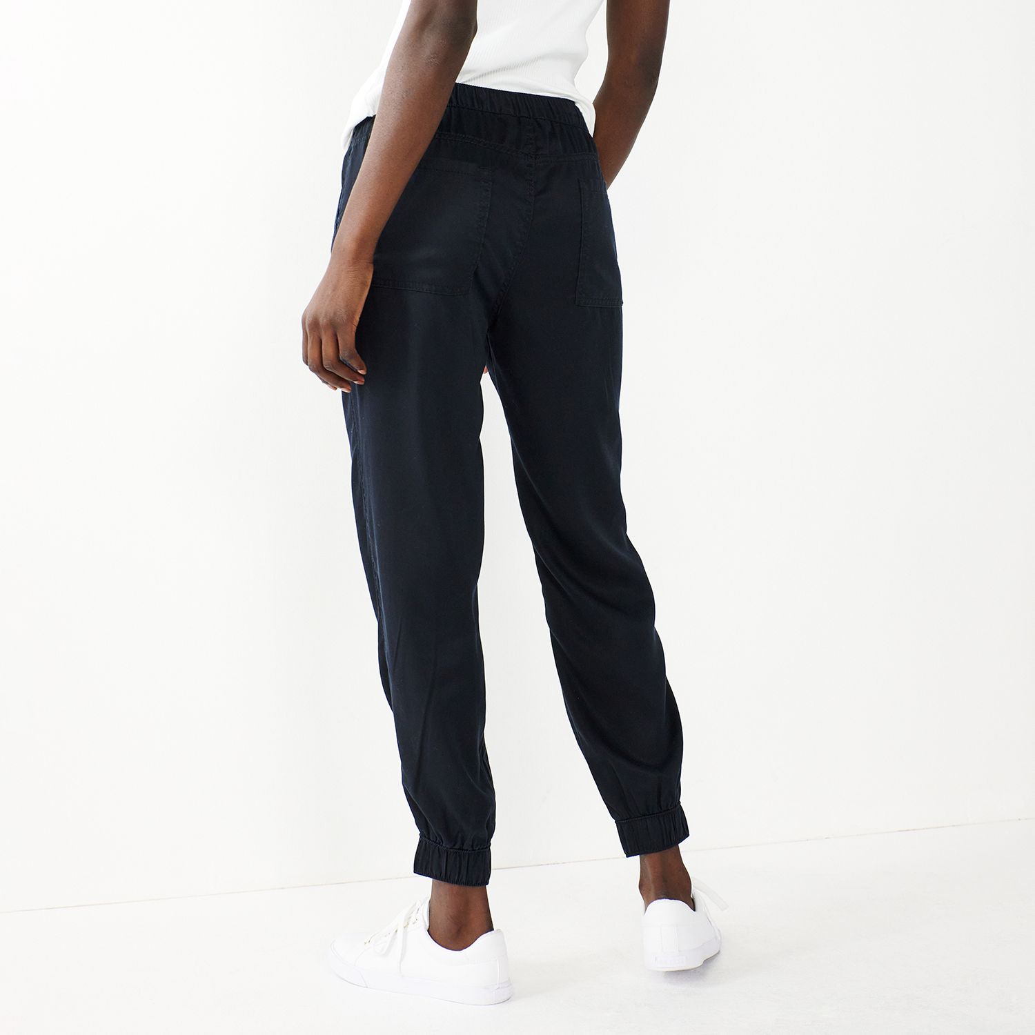 Pantalon Jogger Nine West – Noir Rayures Lurex, Taille M – Neuf Avec étiquettes