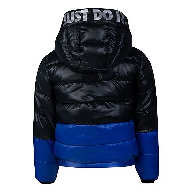 Toddler Boy Nike Colorblock Puffer Heavyweight Jacket