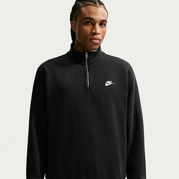 ナイキ × フラグメント　ブラックプルオーバー  L Men's Nike Club Quarter Zip Pullover
