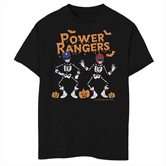 Boys 8-20 Power Rangers Halloween Dancing Skeletons Tee