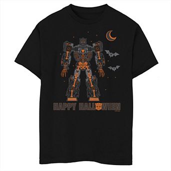 Boys 8-20 Transformers Optimus Prime Orange Skeleton Portrait Tee