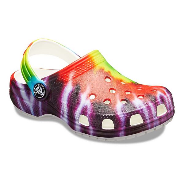 Youth tie dye crocs sale