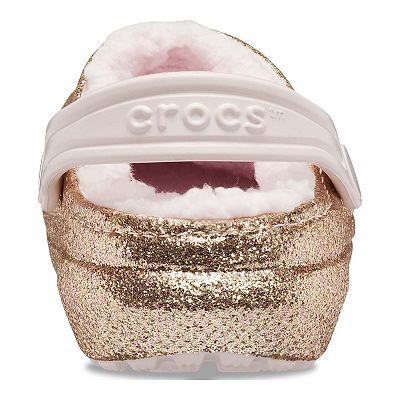 Rose gold glitter crocs sales