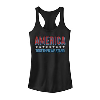 Juniors' Americana America Together We Stand Stars Tank Top