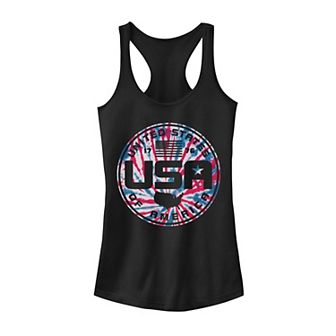 Juniors' Americana United States Of America 1776 Tie Dye Tank Top