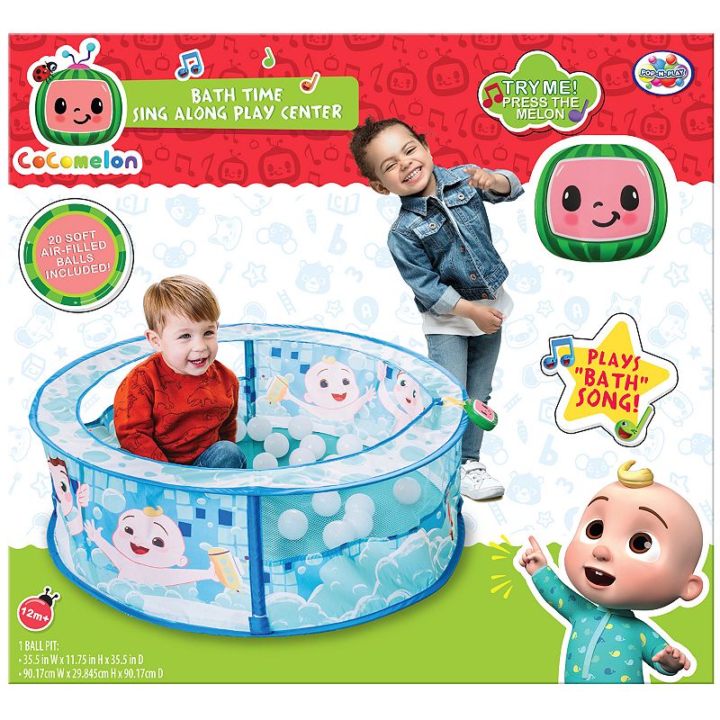 CoComelon Bath Time Sing Along Play Center - Ball Pit Tent with 20 Bonus Pl