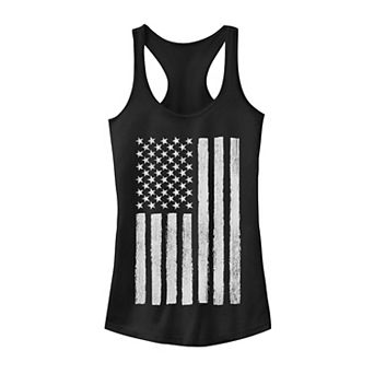 Juniors' Vertical American Flag Tank Top