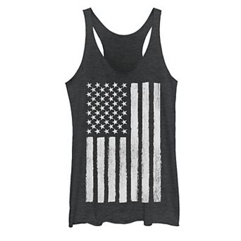 Juniors' Vertical American Flag Graphic Tank Top