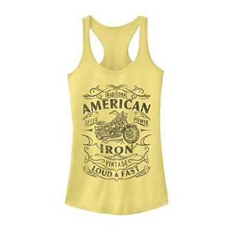 Juniors' "American Iron Loud & Fast" Motorcycle Tank Top