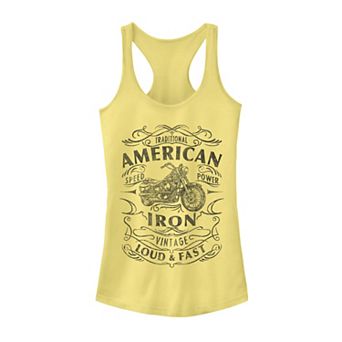 Juniors' "American Iron Loud & Fast" Motorcycle Tank Top
