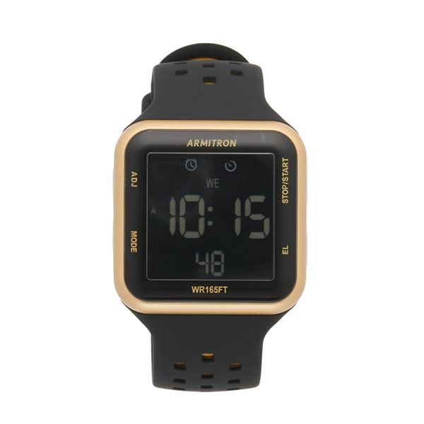 Armitron Men s Pro Sport Gold Black LCD Digital Watch 40 8417GBK