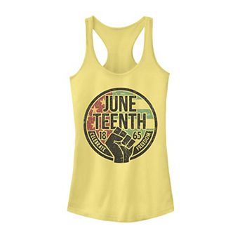 Juniors' "Juneteenth 1865 Celebrate Freedom" Circle Tank Top