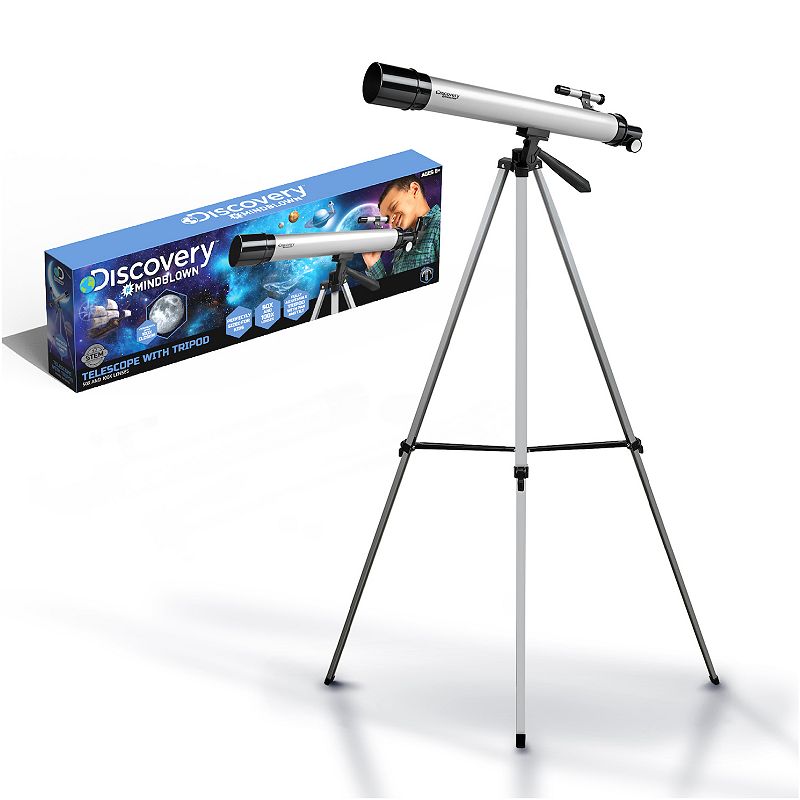 Discovery #Mindblown Telescope with Tripod, 50X and 100X Lenses, Adjustable Pan and Tilt