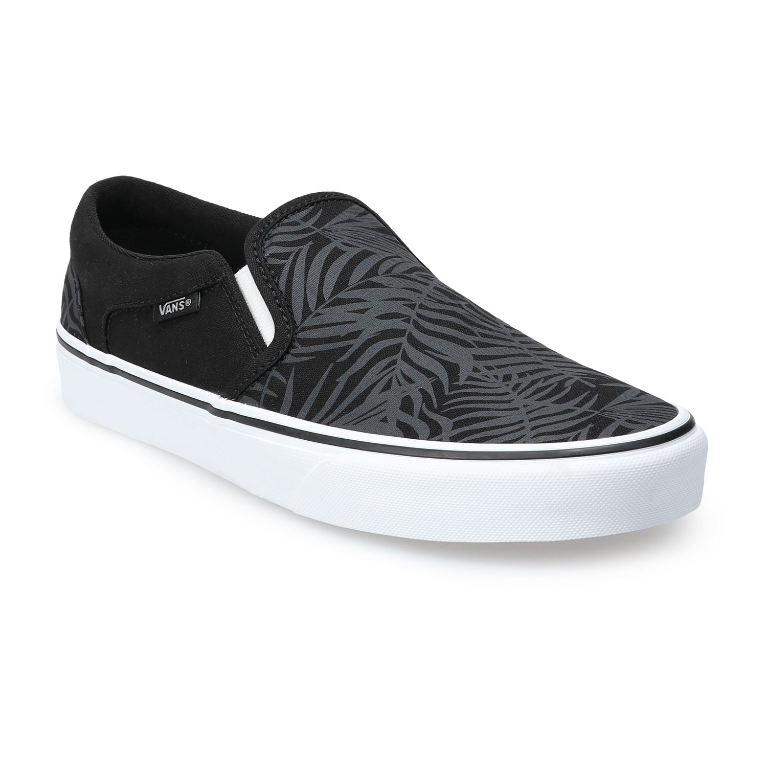 black slip on vans kohls