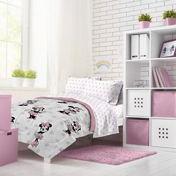 Furniture Minnie Bed Set Disney Minnie Mouse 4-Piece Toddler Bed