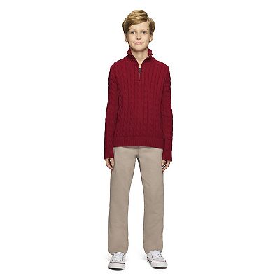 Boys 4-20 IZOD Flat Front Comfort Waistband Pants in Regular