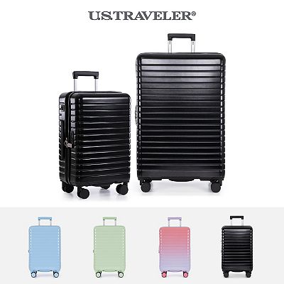 US Traveler Citrine Hardside Spinner Luggage with TSA Lock & USB
