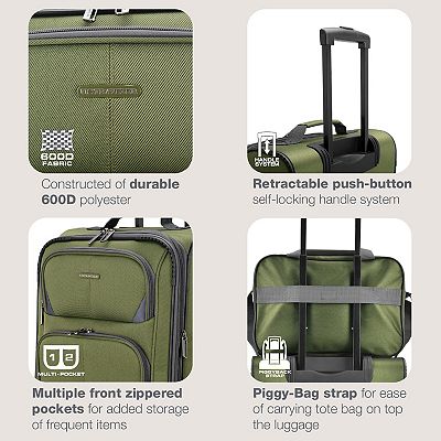 US Traveler Forza 2-Piece Expandable Softside Luggage Set