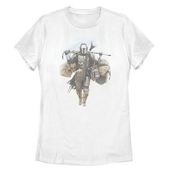 Juniors' Star Wars The Mandalorian Walking Mando Tee