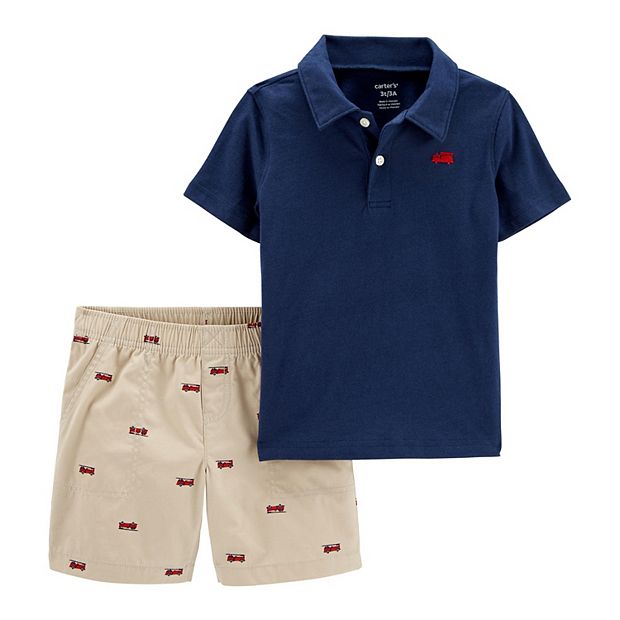 Toddler boy polo shorts sale