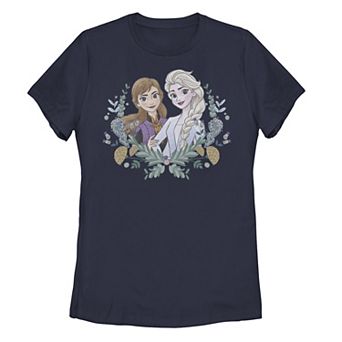 Disney's Frozen 2 Juniors' Wreath Floral Portrait Tee