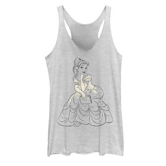 Juniors' Disney Princess Sketch Line Art Tank Top