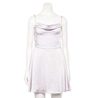 juniors draped top skater dress Juniors' Velvet Draped-Top Skater Dress