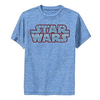Boys 8-20 Star Wars Christmas Fair Isle Style Logo Tee