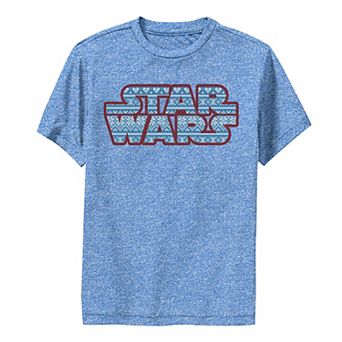 Boys 8-20 Star Wars Christmas Fair Isle Style Logo Tee