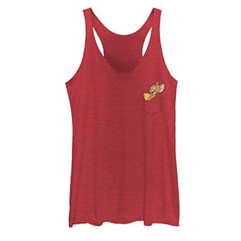 Juniors' Tom And Jerry Pocket Jerry Tank Top