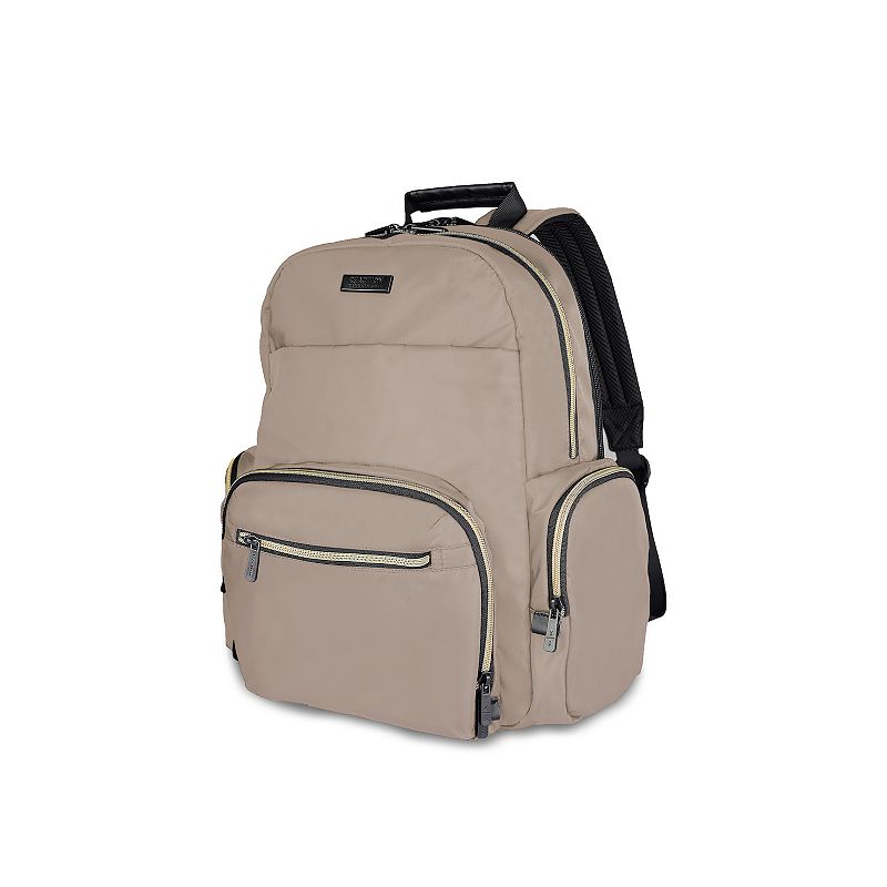 Kenneth Cole Reaction Sophie Nylon 15-Inch RFID-Blocking Laptop Backpack, Brown