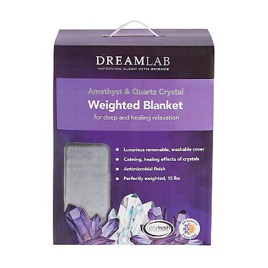 DreamLab Crystal 15-lb. Reversible Cooling Weighted Blanket with Removable Cover