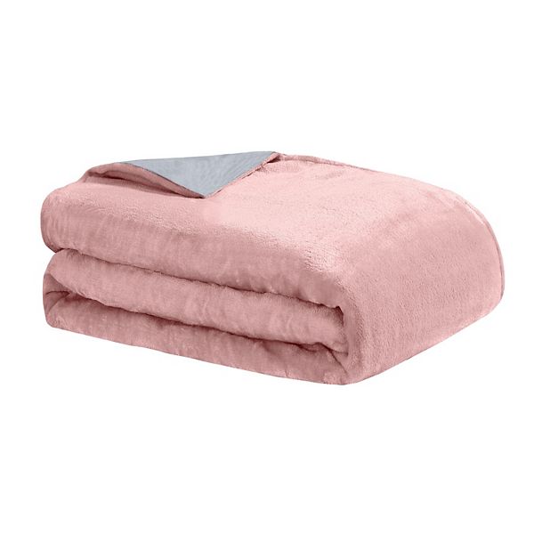 Dreamlab Bohemian Pink, White, Multi-color Microfiber Reversible Bed Blanket Queen