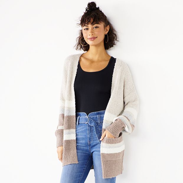 Juniors' SO Balloon Sleeve Cardigan