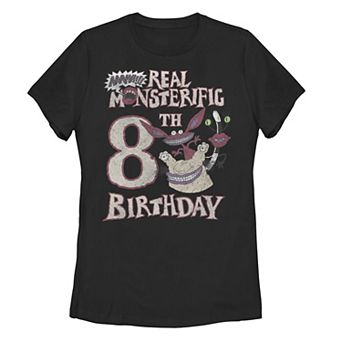 Juniors' AAAHH!!! Real Monsterific 8th Birthday Group Portrait Tee