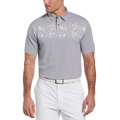 Men s Grand Slam ECO COURSE Modern Fit Ocean Washed Floral Performance Golf Polo