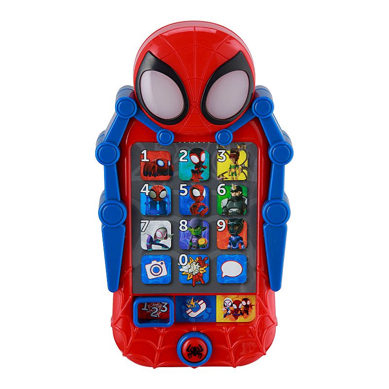 eKids Spidey and His Amazing Friends Toy Phone with Built-in Games and Sound Effects for Kids Aged 3 and Up