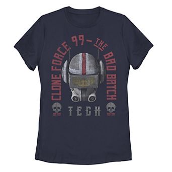 Juniors' Star Wars The Bad Batch Tech Helmet Portrait Graphic Tee