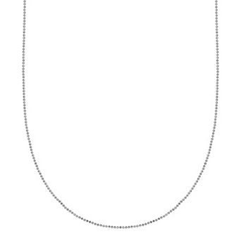 PRIMROSE Sterling Silver Polished Bead Chain Necklace