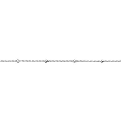 PRIMROSE Sterling Silver Polished Bead Station Bracelet