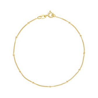 PRIMROSE Sterling Silver Polished Bead Station Bracelet