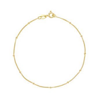 PRIMROSE Sterling Silver Polished Bead Station Bracelet