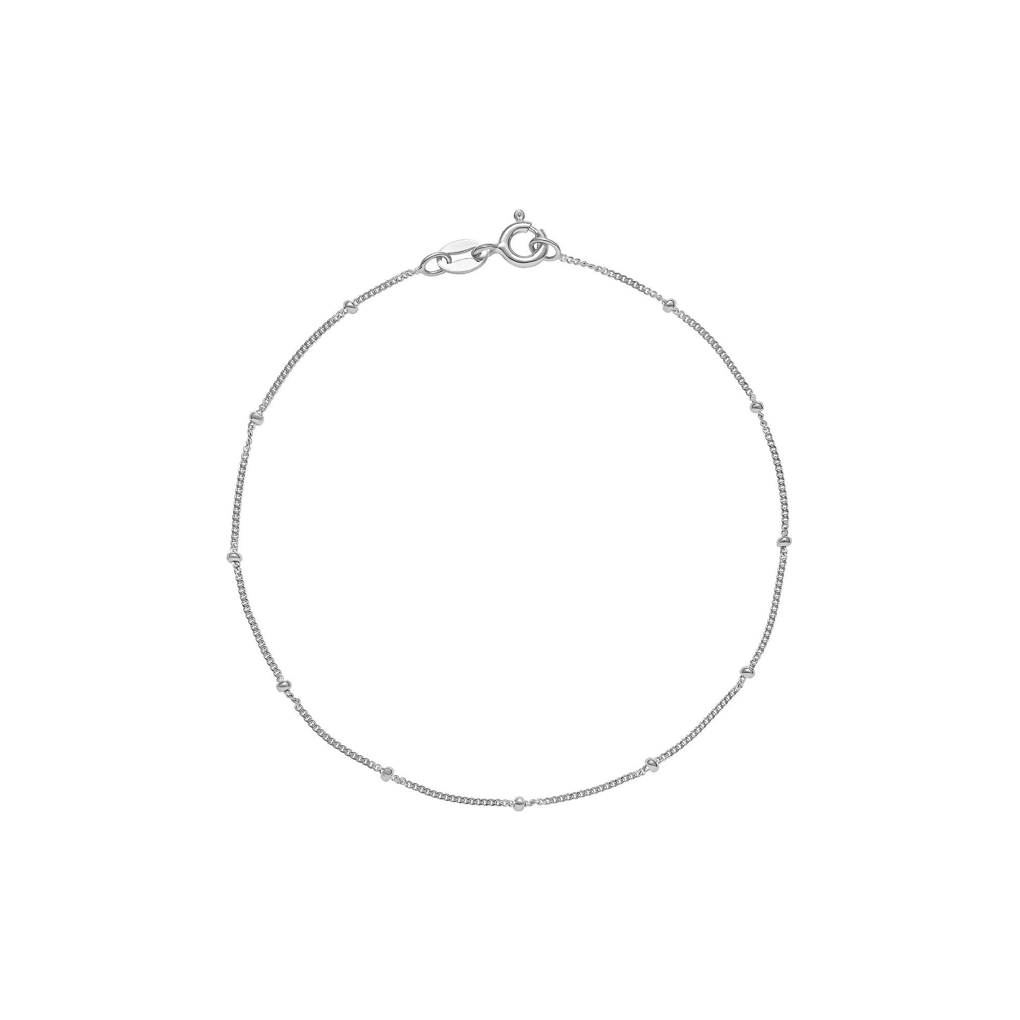 PRIMROSE Sterling Silver Polished Bead Station Bracelet, Womens, Size: 7.